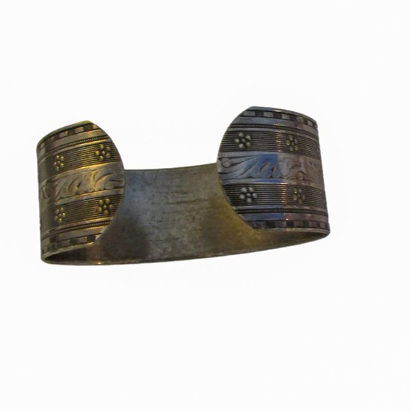 Vintage (1970s) Silver Plated Cuff Bracelet - Picture 3 of 4